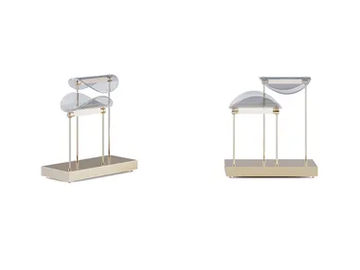 MANTA - LED glass and brass table lamp by Paolo Castelli - view 2
